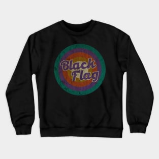 Black Flag - Retro Circle - DESIGN -  Vintage Crewneck Sweatshirt